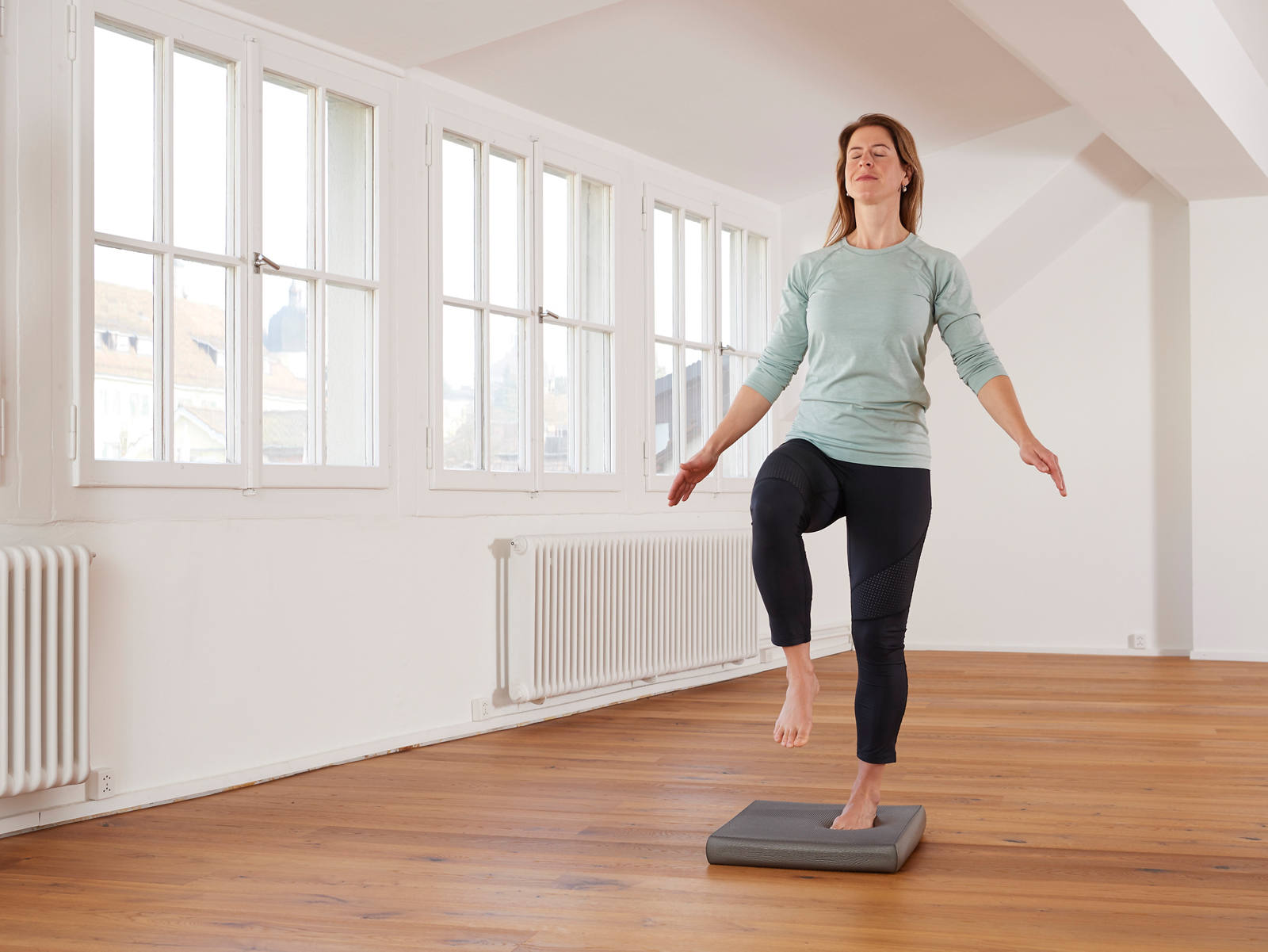 Allenamento con il Balance-pad: su una gamba, livello 2