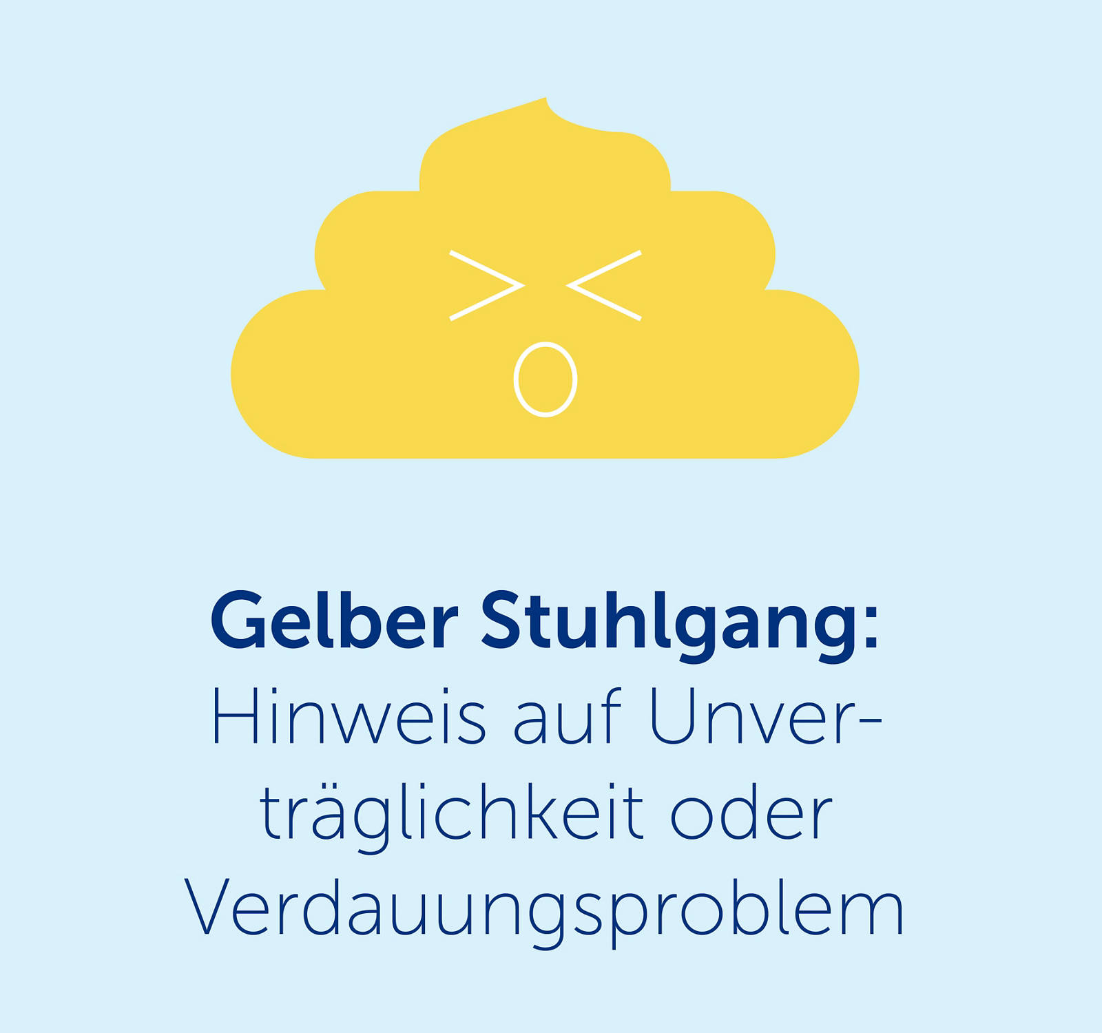 Gelber Stuhlgang (Illustration)