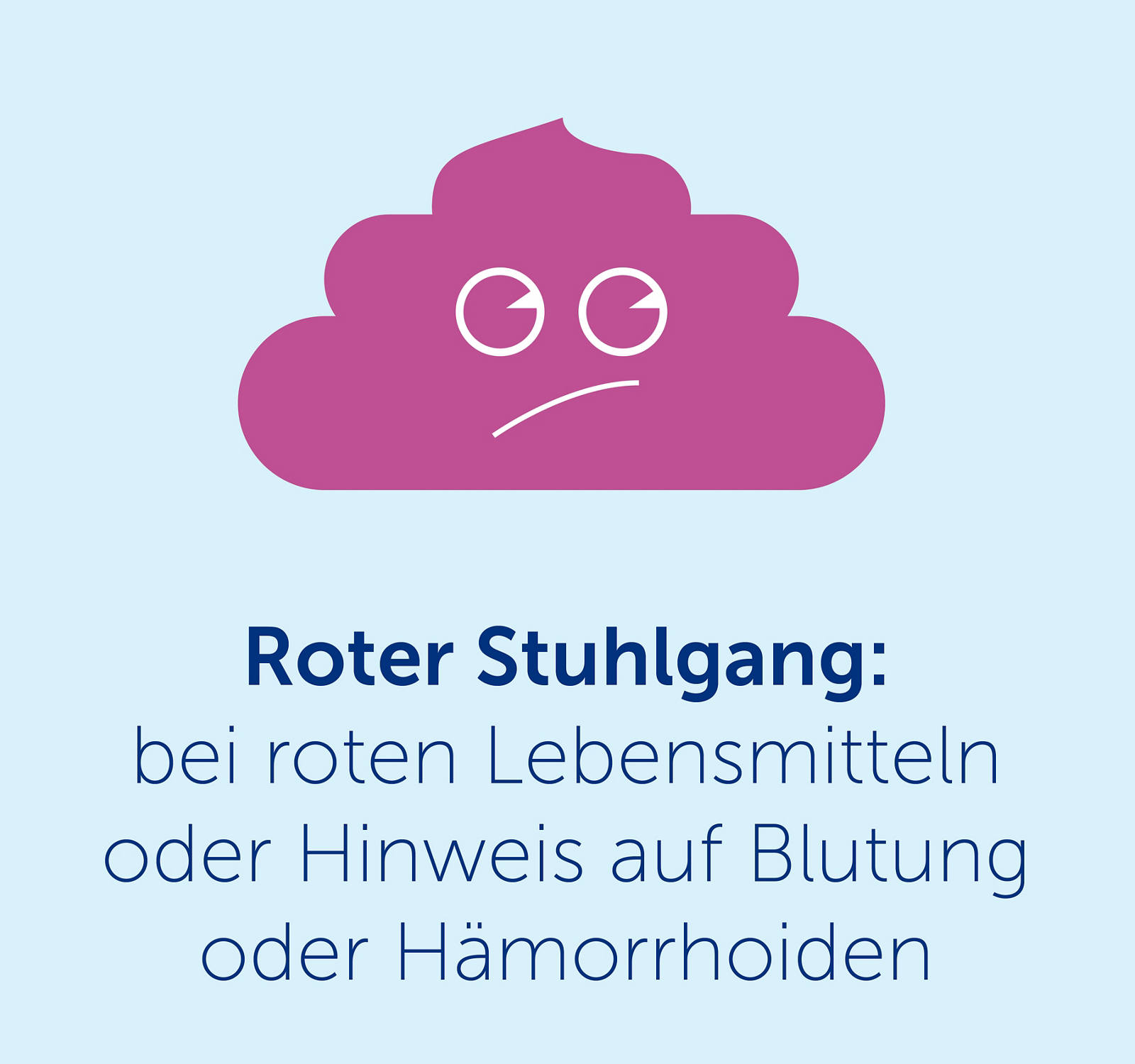 Roter Stuhlgang (Illustration)