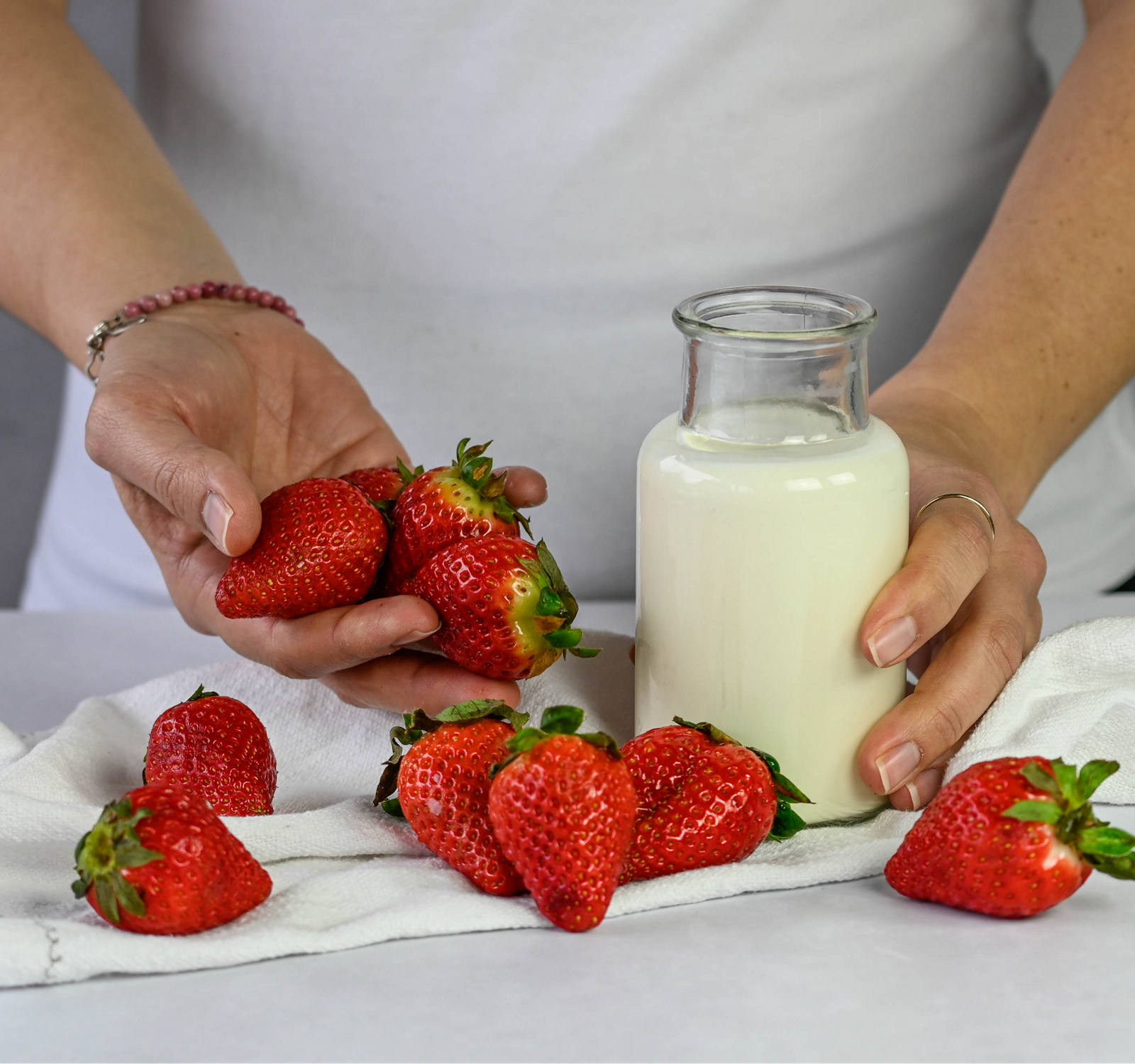 Erdbeer-Kokos-Glace selber machen: Hauptzutaten