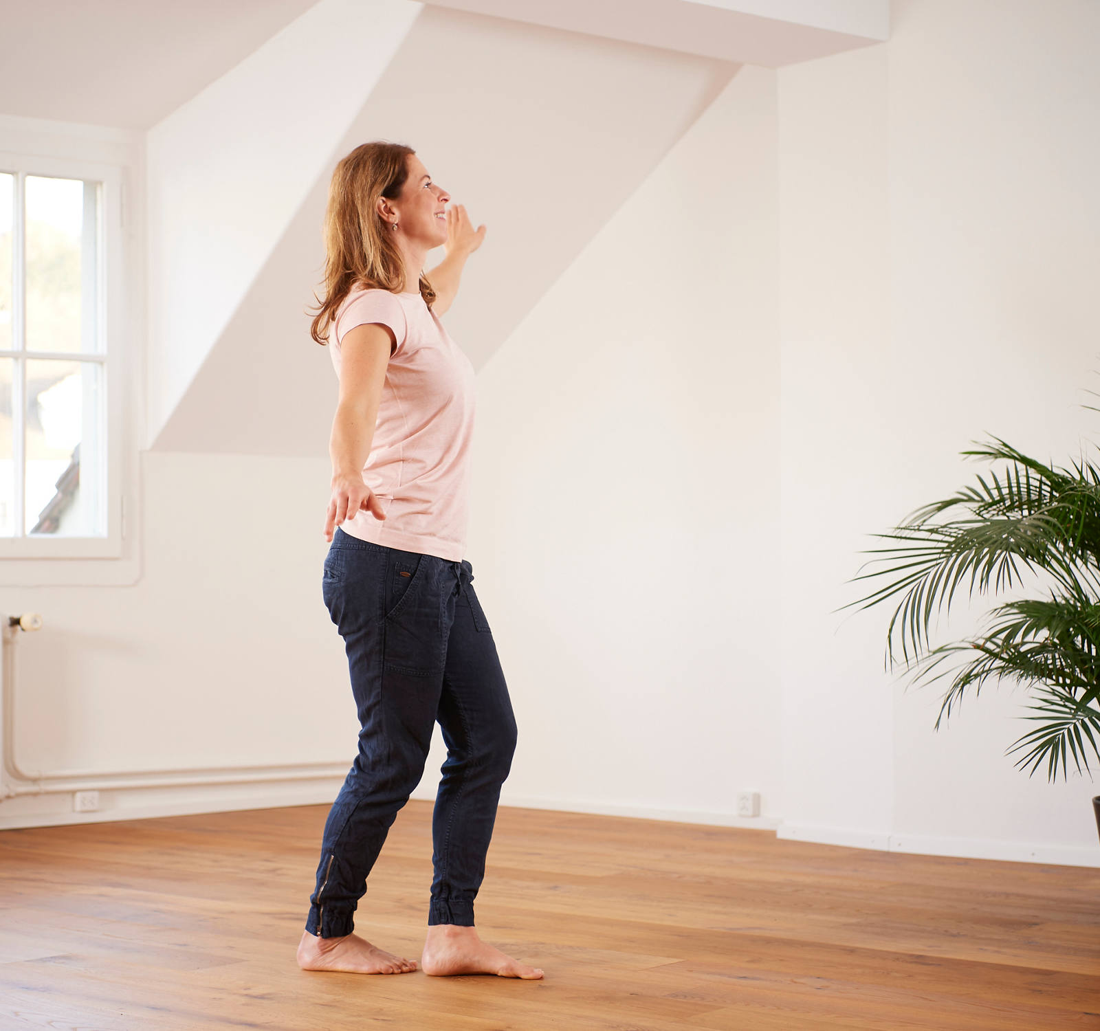 Auf einer Linie gehen