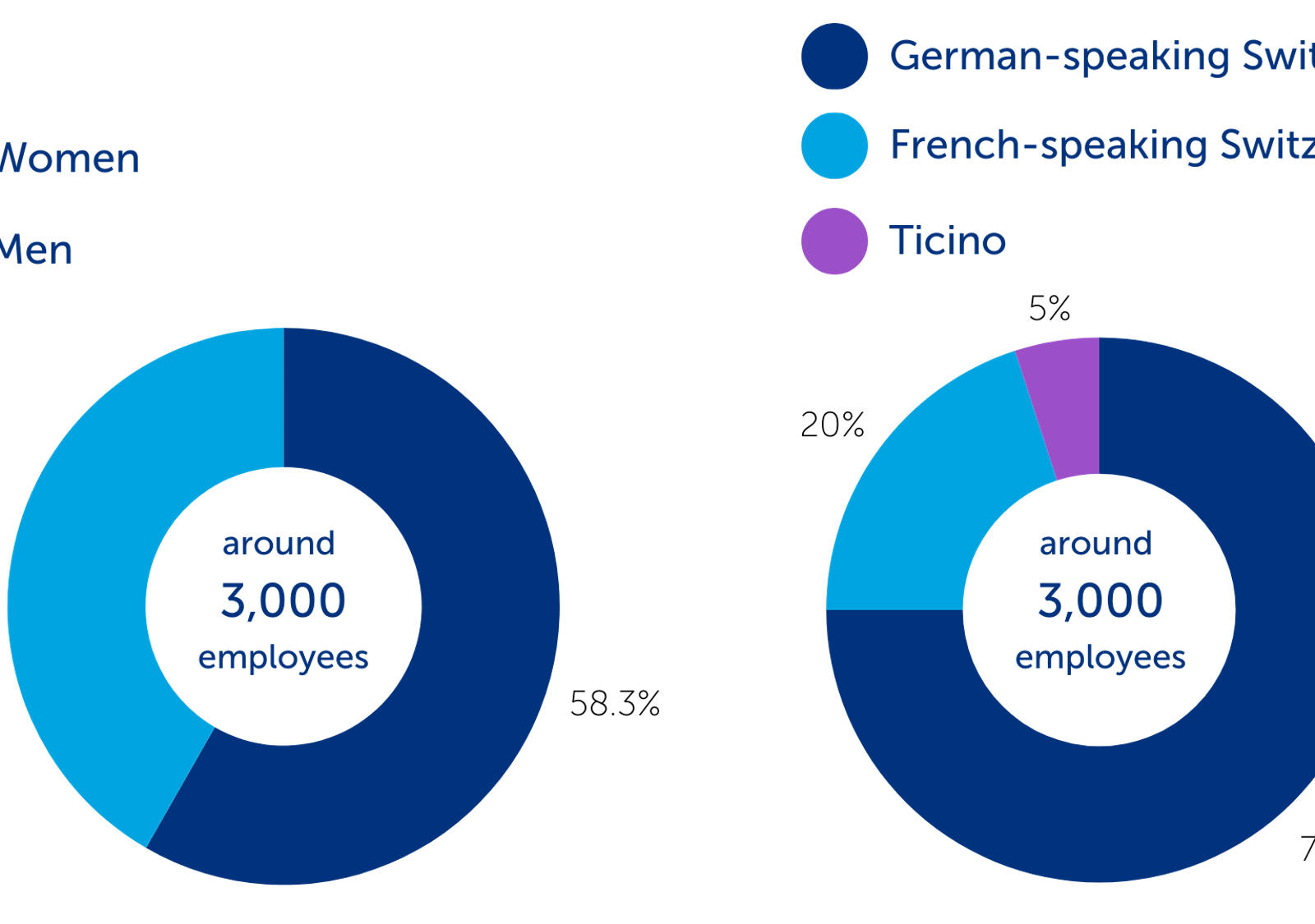 Gender and language region distribution of CSS employees