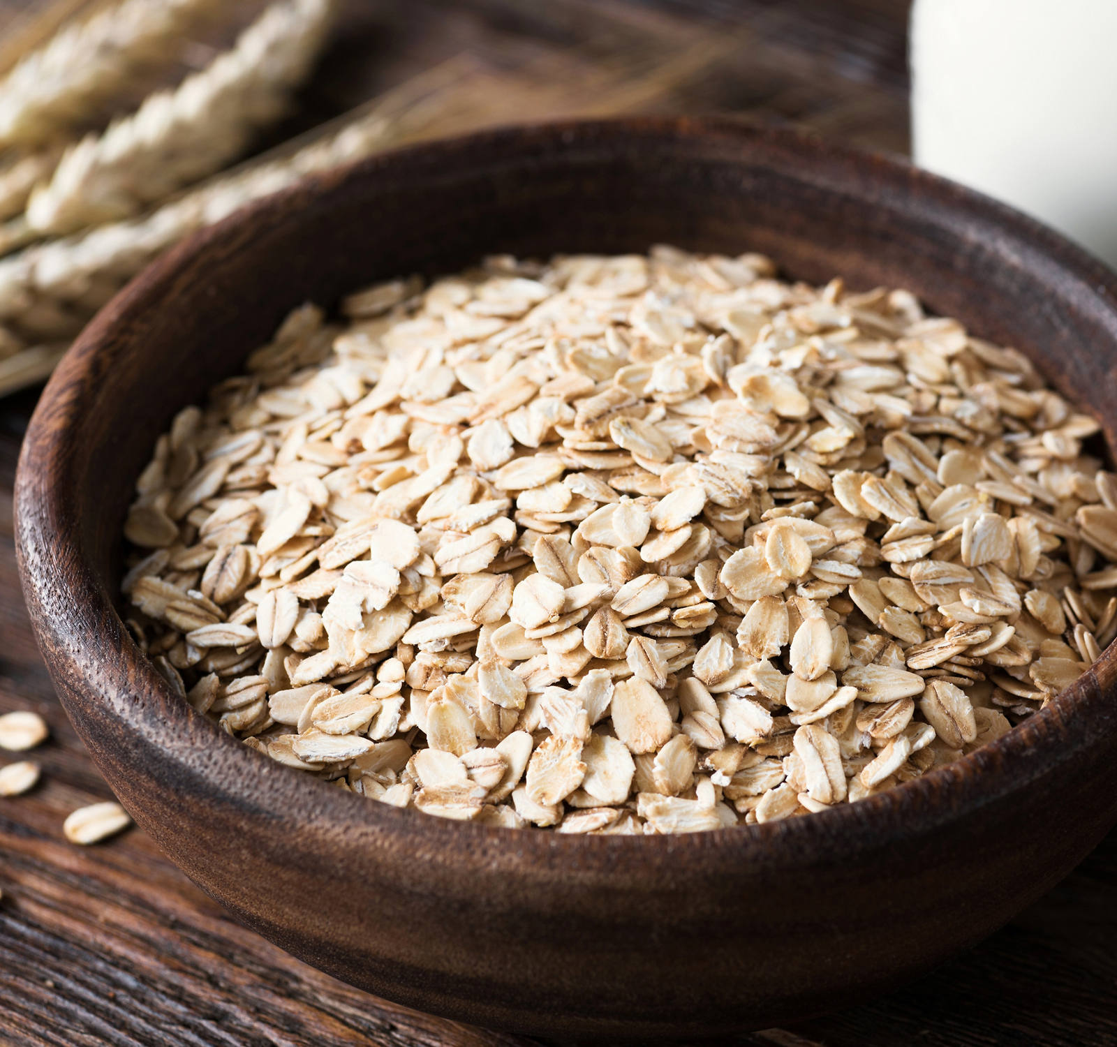 Oats in a bowl.