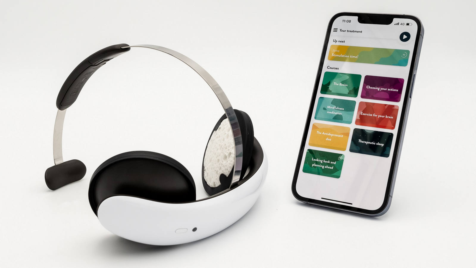 Headset und App von Flow Neuroscience