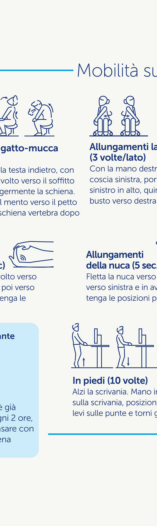 Estratto infografica Egonomia sul posto di lavoro