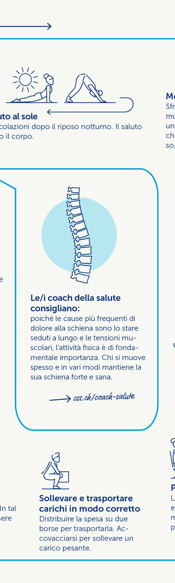 Rendiconto infografica abitudini per una schiena sana