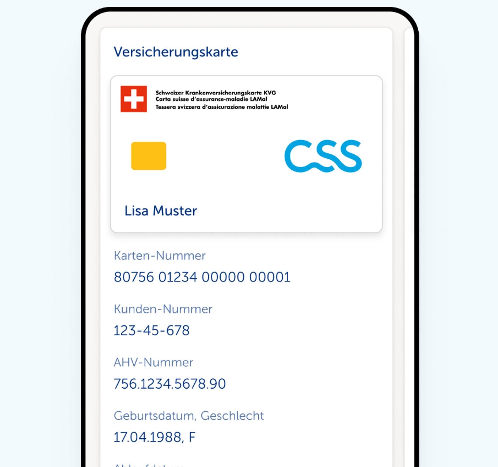 Die Versicherungskarte immer mit dabei