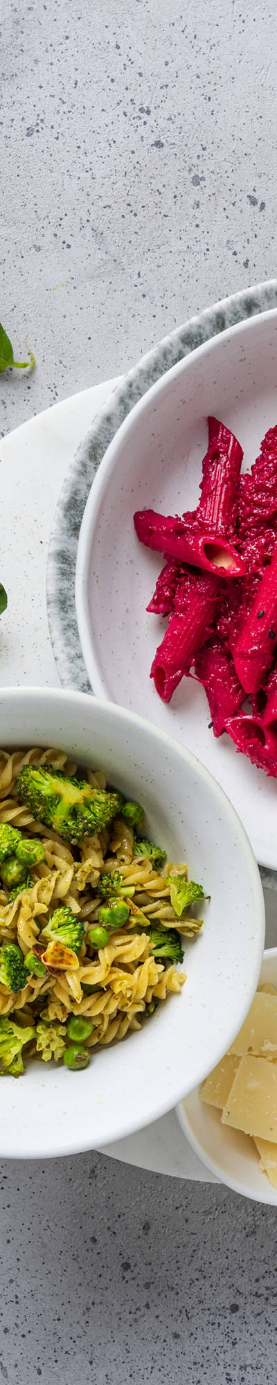 Dreierlei-Pasta: Verschiedene Pastasorten mit unterschiedlicher Sauce