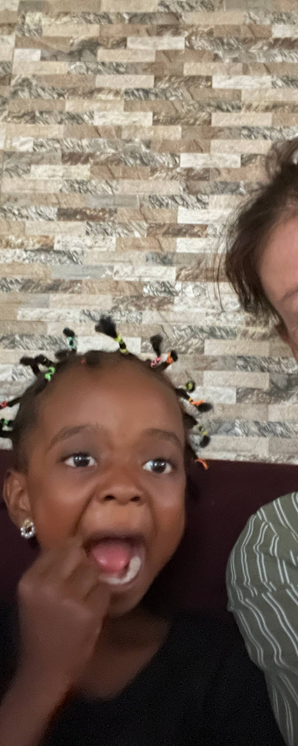 Melissa and Marianne during sabbatical in Tanzania in living room