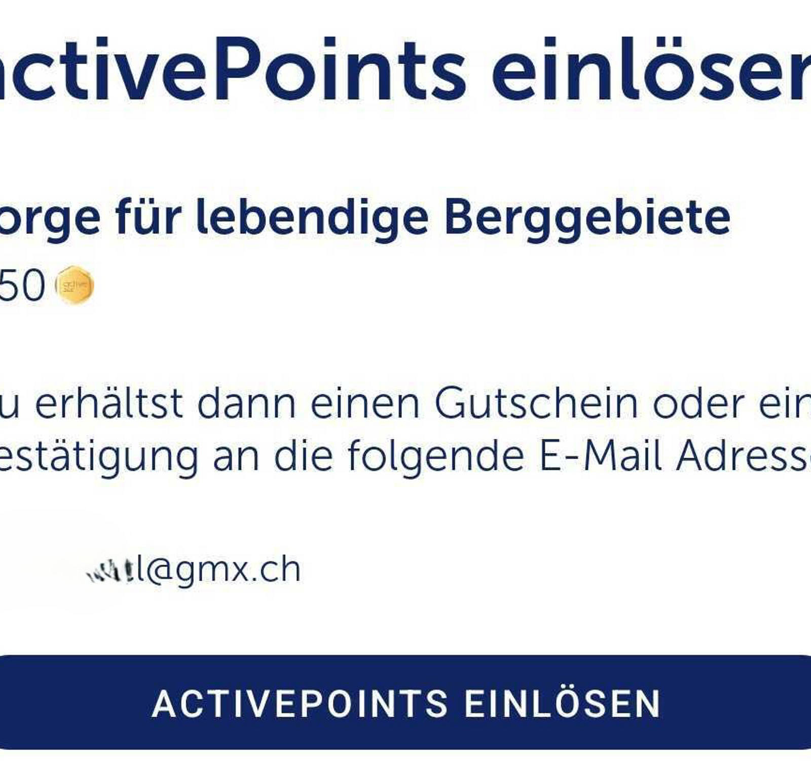 activePoints einlösen