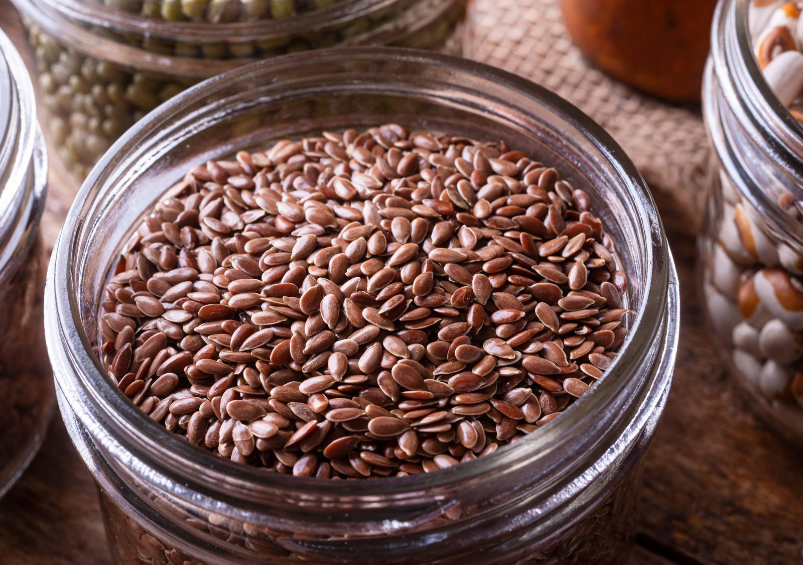 Flaxseed in a bowl.