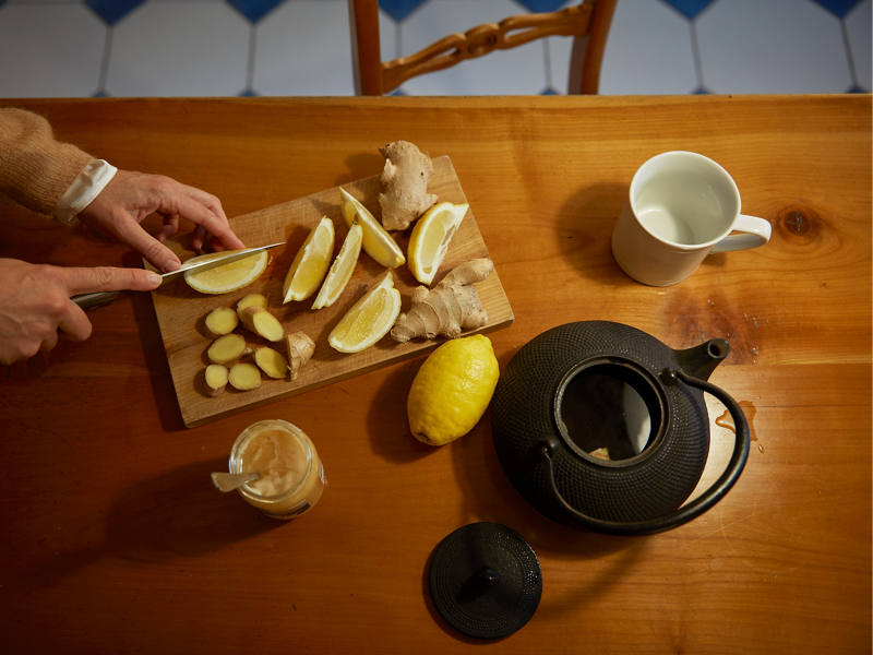 Zitronen & Ingwer Tee Zubereitung